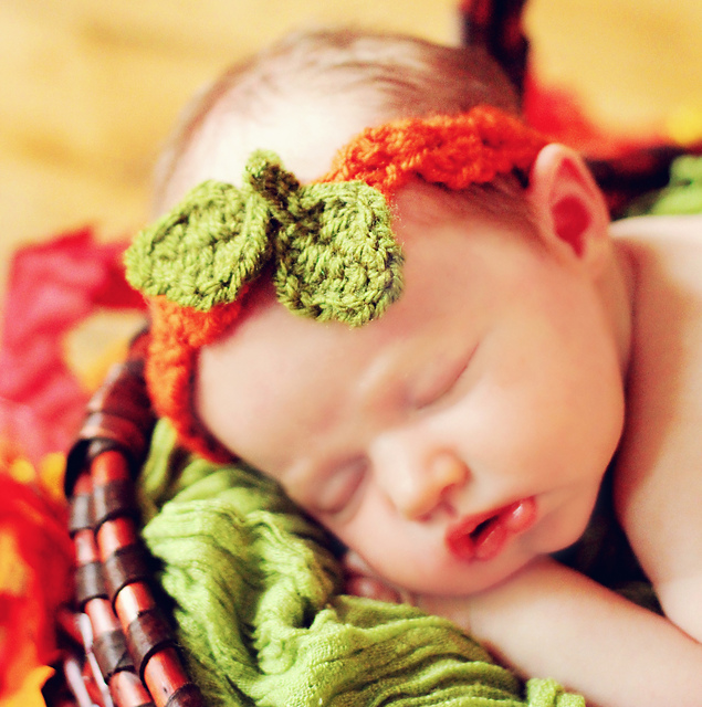 Zig-Zag with Leaves Headband