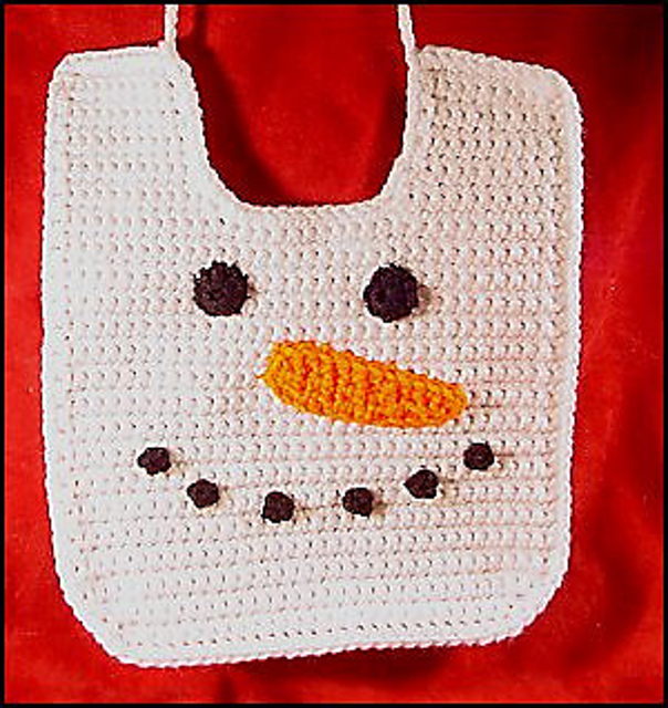 Snowman Baby Bib