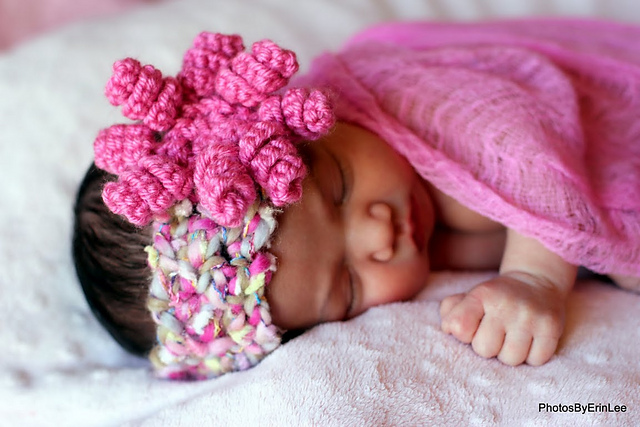 Baby Curly-Q Flower Headband