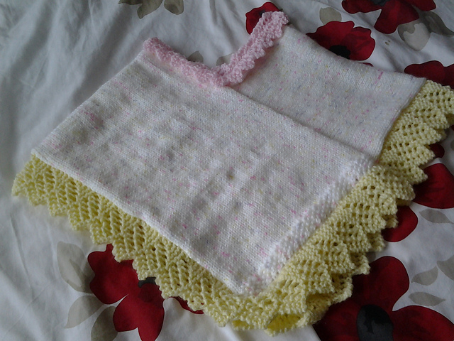 Easy Lace edged girl's poncho
