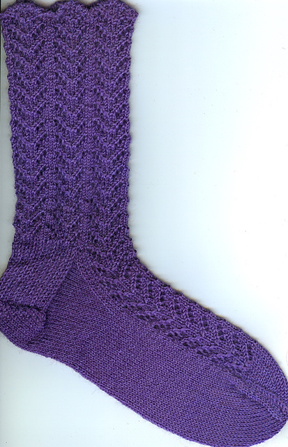 Hidden Stitch Lace Sock