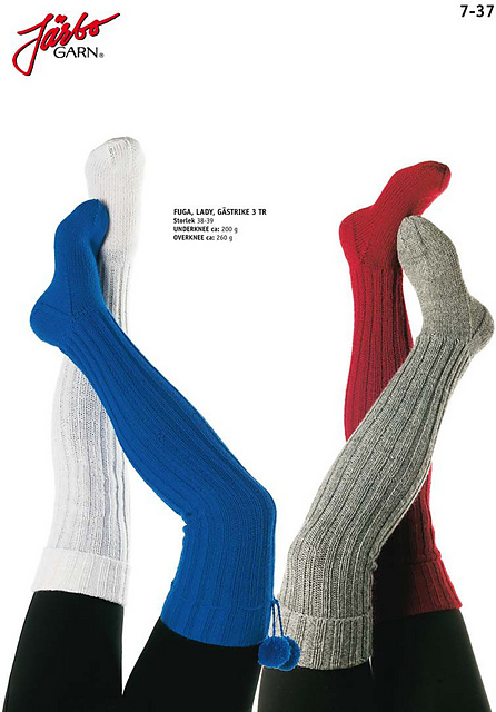 Overknee eller underknee raggsockor