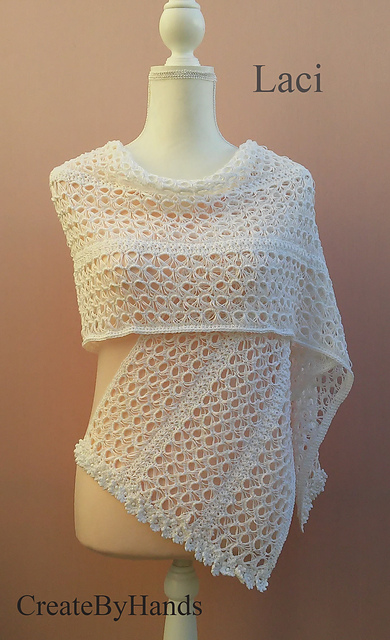 Broomstick Lace Wedding Shawl