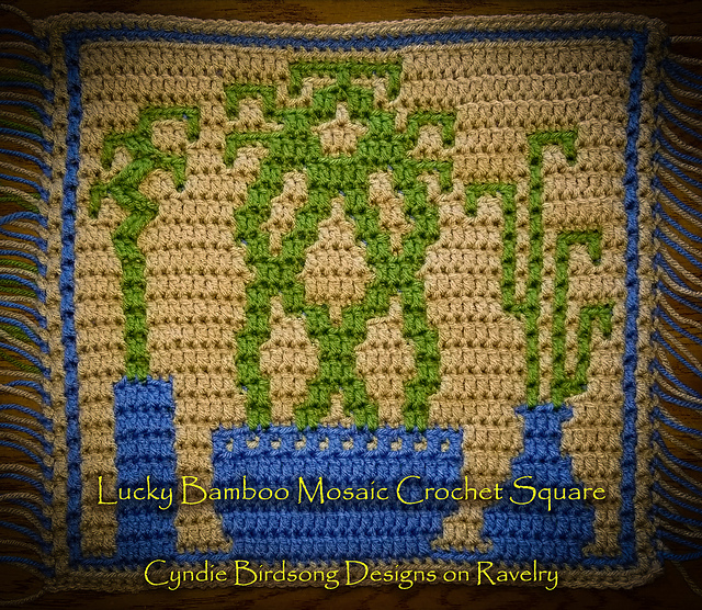 Zen Garden Mosaic Square - Lucky Bamboo
