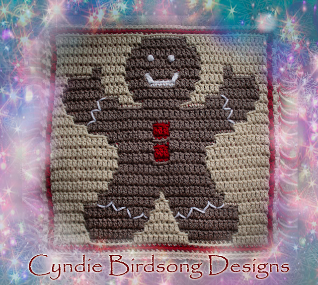 Christmas Mosaic Square - Gingerbread Man