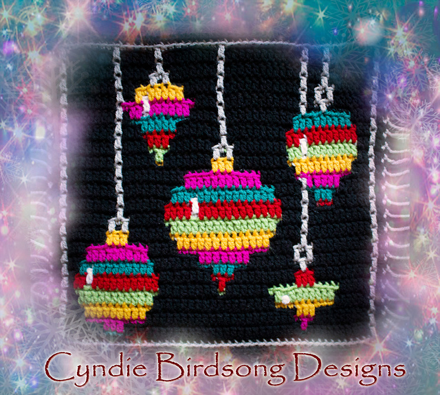 Christmas Mosaic Square - Colorful Ornaments