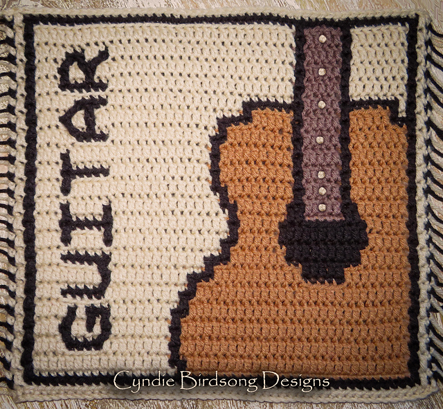 Musical Magic mosaic square - Guitar