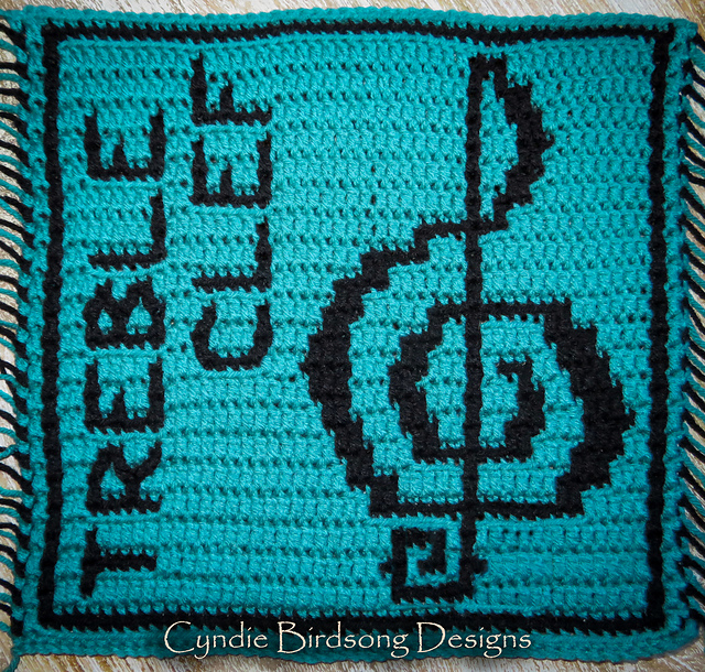 Musical Magic mosaic square - Treble Clef