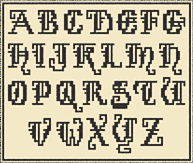 Overlay Mosaic Old Timey Victorian Alphabet