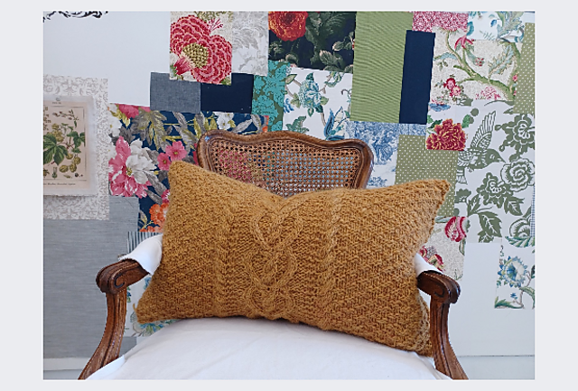 Hearts and Cables Pillow