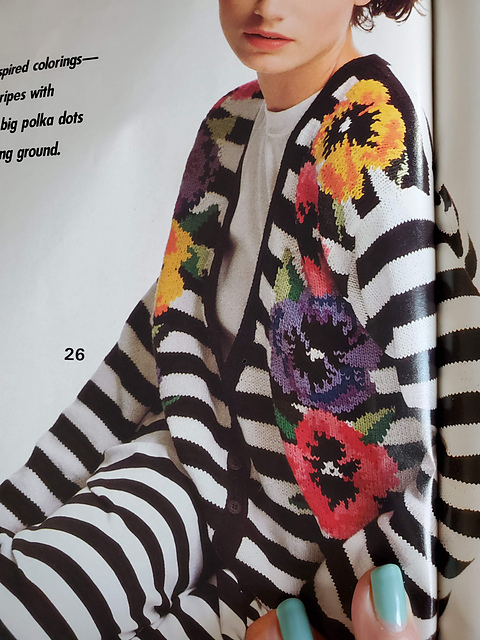 #26 Floral Striped Cardigan