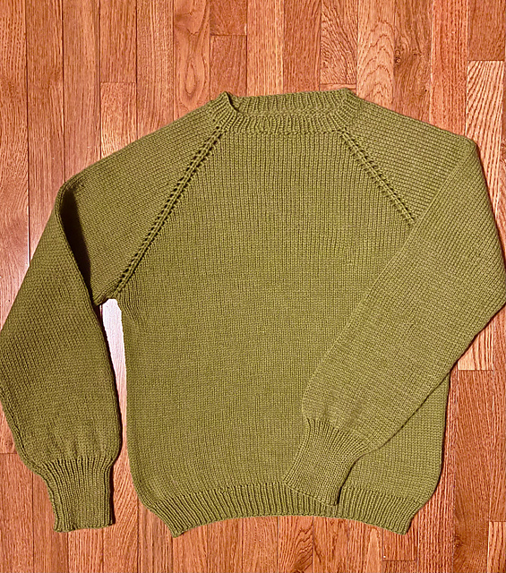Round-Neck Closed-Raglan Cardigan and Slipon