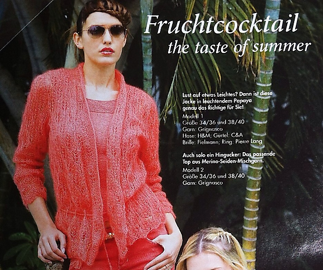 # 1 - Verschlusslose Ajourjacke