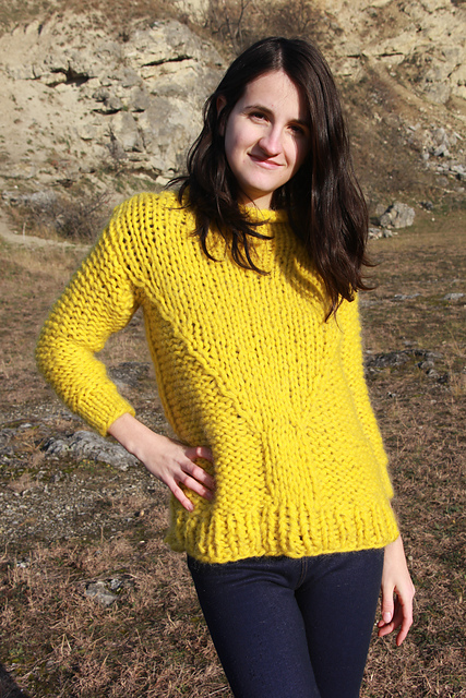 Modell Seite 08, Pulli mit V-Einsatz