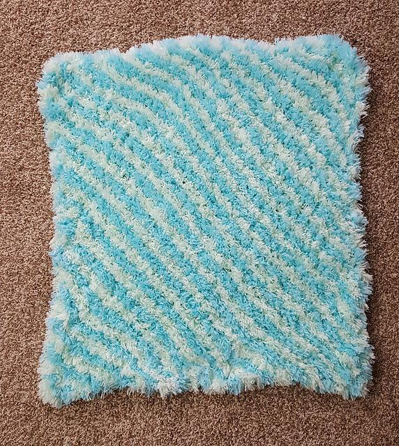 Diagonal Striped Baby Blanket