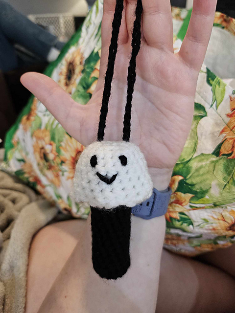 Crochet Ghost Lipbalm Holder/Bag Charm