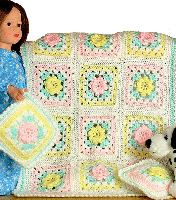 "Annabelle's Rose Blankie & Pillow Set"