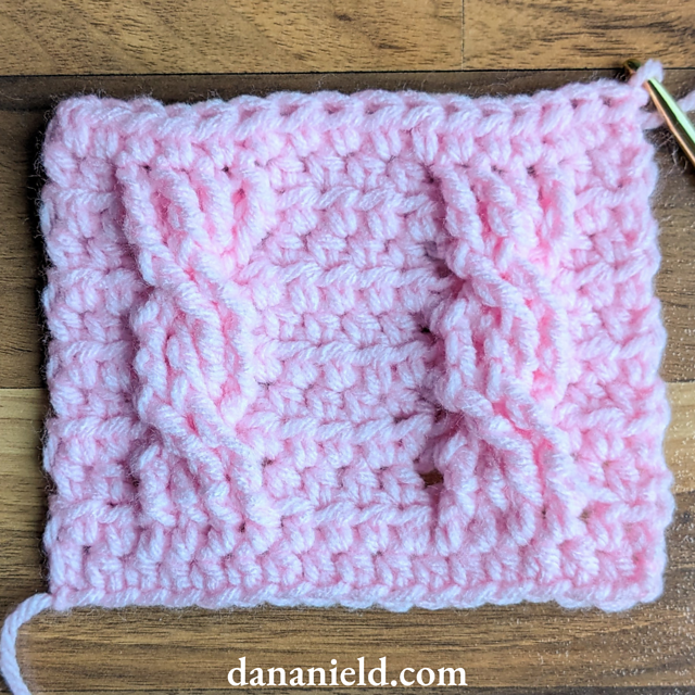 Crossed Towers Cable Crochet Stitch