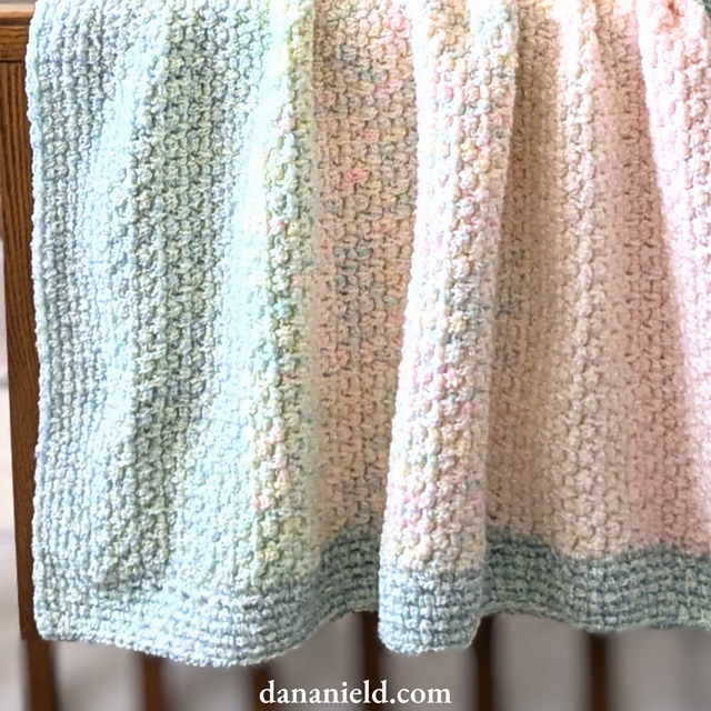 Strands Moss Stitch Baby Blanket