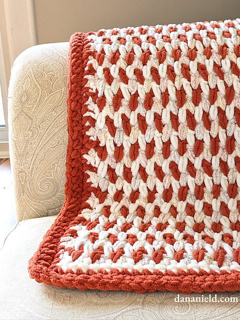 Braided Half Double Crochet Baby Blanket
