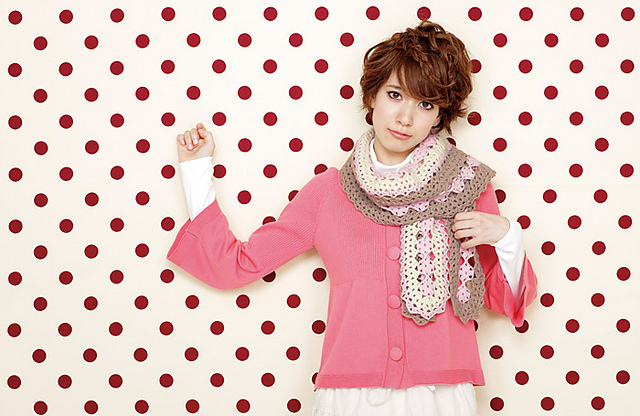 212fw-15 Girly Style Flower Scarf