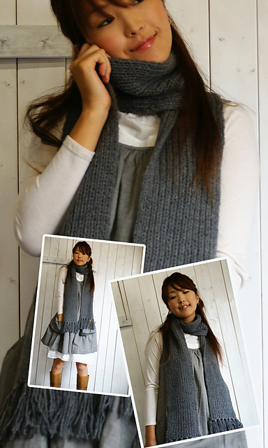 2728-OMO25 Cashmere Ribbed Scarf