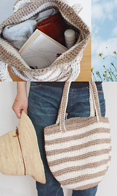 27-G743-B Striped Bag