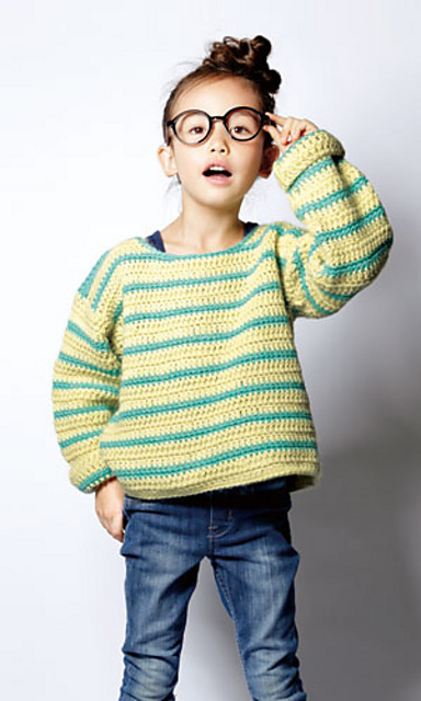 215aw-10 Drop Striped Pullover