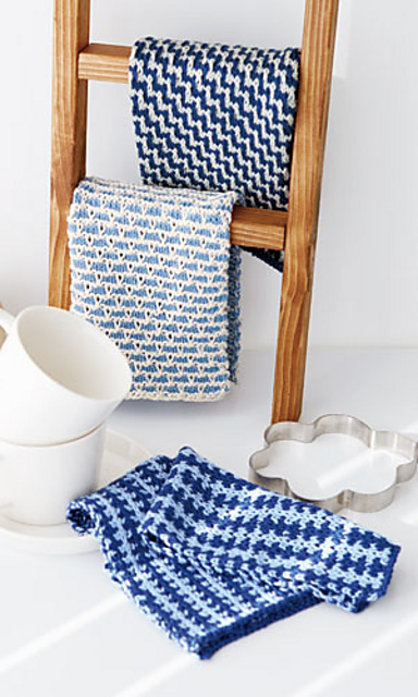 216ss-22 B Mosaic Eyelet Dishcloth