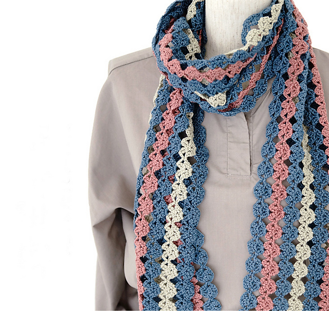 347mf Striped Scarf