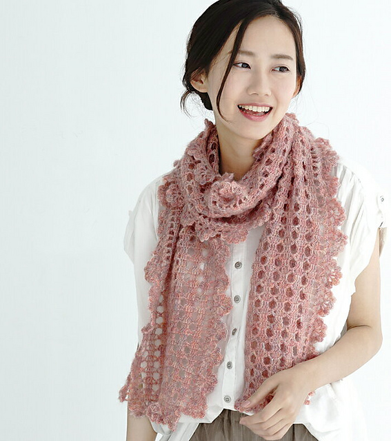 Ravelry: 1234mf Julika Mohair Scarf pattern by Pierrot (Gosyo Co