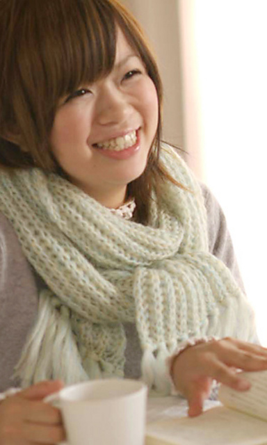 Cutie Mohair Fisherman's Rib Scarf