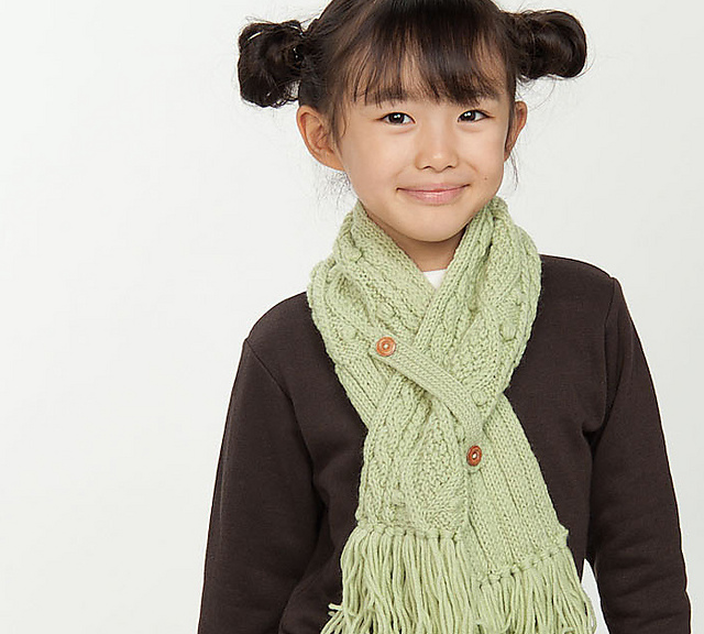 Gauzy Button Kids' Scarf