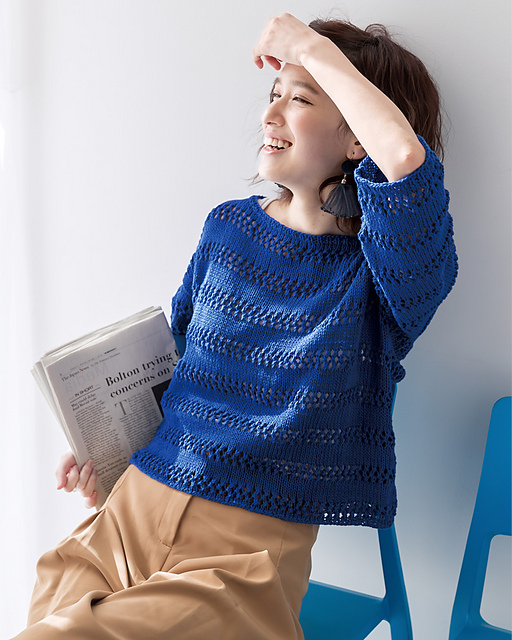 219ss-01 Three-quarter Sleeve Sweater