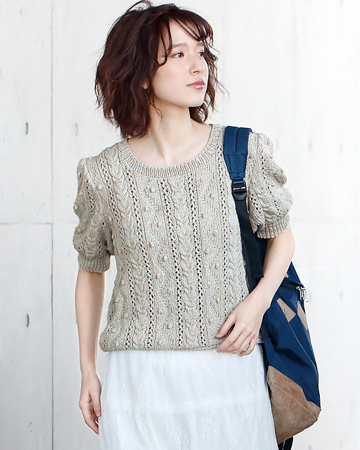 Ravelry: 219ss-04 Rocco Puff Sleeve Sweater pattern by Pierrot