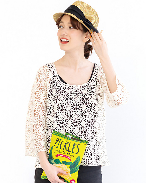 219s-03 See-through Motif Top
