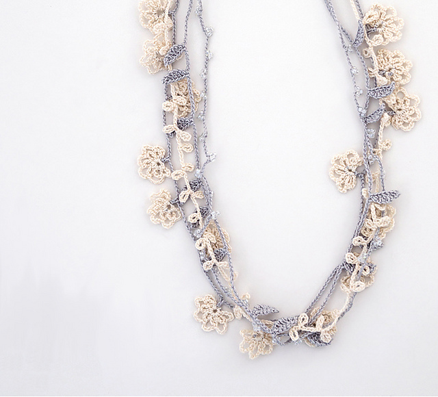 1263nl Flower Lace Necklace