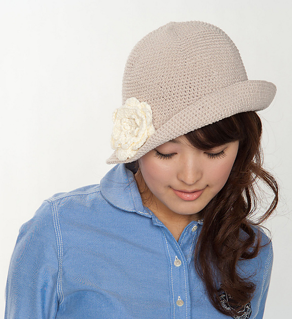 Silhouette Hat with Corsage