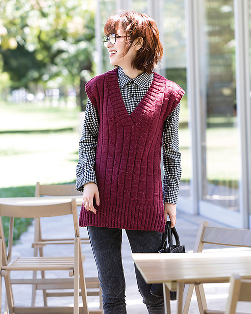 219AW-05 Elena Simple Long Vest