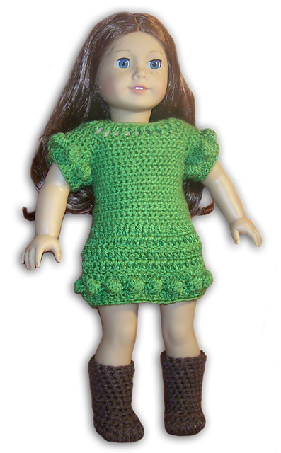 Bauble Dress & Boots for AG or 18" Dolls