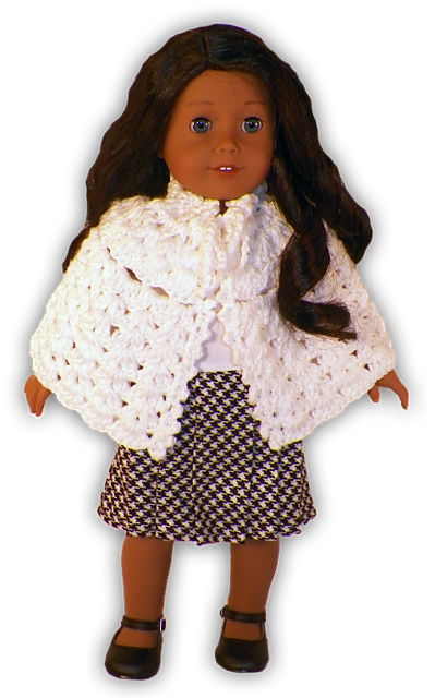 American Girl or 18" Doll Open Front Cape