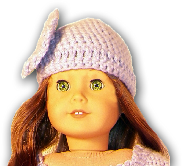 American Girl or 18" Doll Cloche with Oversized Flower Embellishment