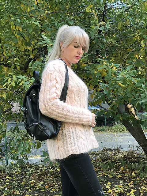 # 02 Pullover mit Zopfmustern