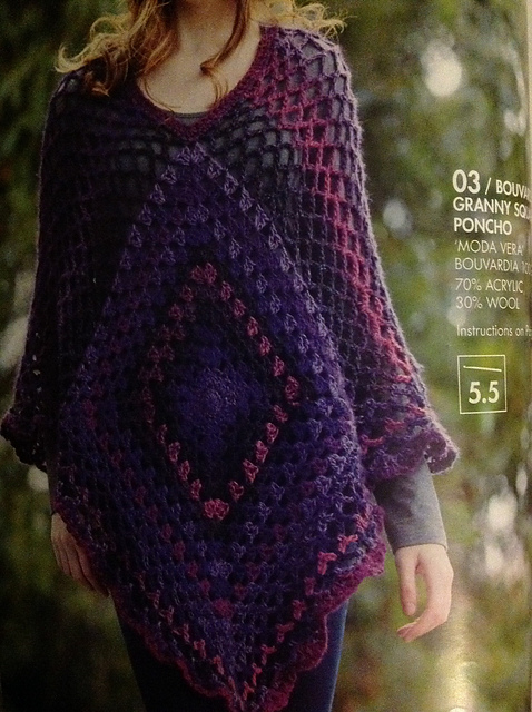 Bouvardia Granny Square Poncho