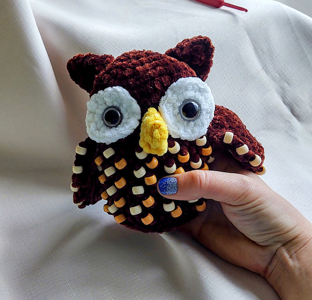 Chubby Beaded Owl