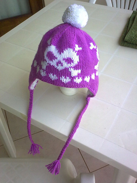Double Knit Skull Hat with Ear Flaps