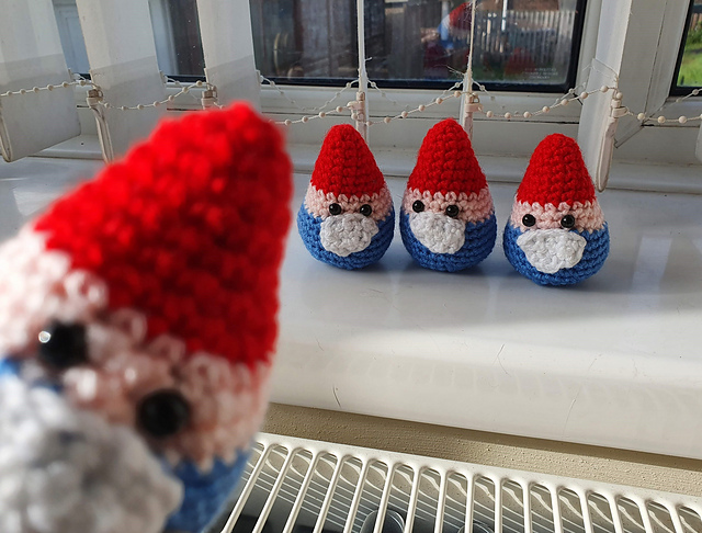 Crocheted Travelling Gnome