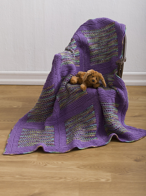 Faux Fair Isle Baby Blanket