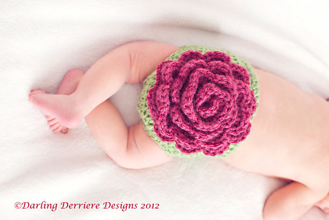 Spring Flower Headband and Diaper Cover