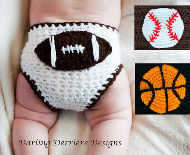 Diaper Cover Football, Baseball, and Basketball